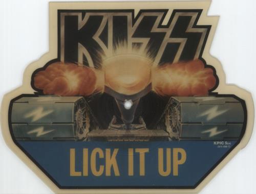 Kiss Lick It Up UK shaped picture disc (picture disc vinyl record